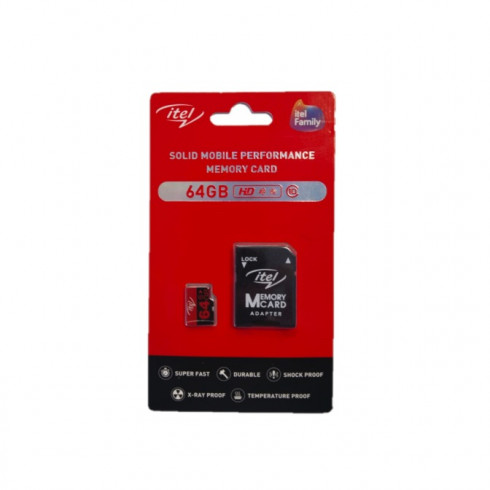 Carte SD 64Go+ Adaptateur ITEL ISD-64